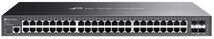 TP-LINK Switch 48x1000Mbps + 4x10G SFP+ + 2xkonzol port, menedzselhető rackes (SG3452X)