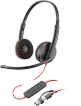 HP Poly Blackwire 3220 sztereó USB-C headset + USB-C-USB-A-adapter (csomagban) (8X228A6)