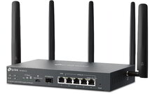 TP-LINK Vezetékes AX3000 VPN Router 1xWAN(1000Mbps) + 4x1000Mbps(POE+) + 1xSFP + 2xSIM (ER706WP-4G)