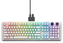 Dell Alienware AW920K Tri-Mode Wireless Gaming Keyboard vezeték nélküli gamer billentyűzet (545-BBFK) - amerikai kiosztás - Lunar Light fehér színben