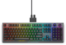 Dell Alienware AW920K Tri-Mode Wireless Gaming Keyboard vezeték nélküli gamer billentyűzet (545-BBFL) - amerikai kiosztás - Dark Side of the Moon fekete színben