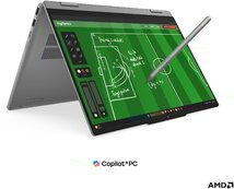 Lenovo IdeaPad 5 2in1 Notebook (83UH002YHV) - 14.0" WUXGA (1920x1200) OLED Multi-touch, AMD Ryzen AI 5-430, 16GB RAM, 512GB SSD, Magyar billentyűzet, Operációs rendszer nélkül, 3 év garancia, Szürke színben