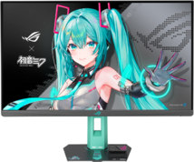 Asus ROG Strix XG27ACMEG-G Gamer Monitor Hatsune Miku Edition (XG27ACMEG-G) - 27" QHD (2560x1440) IPS, 16:9, 260Hz, 1000:1, 400cd, 0.3ms, VESA, HDMI, DisplayPort, USB, 3 év garancia, Fekete színben