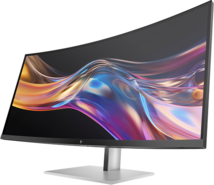 HP Series 7 Pro 738pu Ívelt Monitor (8K167AA) - 38" WQHD+ (3840x1600), IPS, 21:9, 2000:1, 400nit, 5ms, HDMI, DisplayPort, USB-C, 3 év garancia, Fekete-ezüst színben