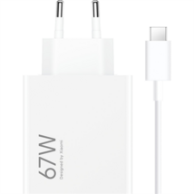 Xiaomi HyperCharge 67W Hálózati gyorstöltő (BHR9465EU) - 67 Watt, USB Type-A aljzat, USB Type-C kábel, Fehér szín