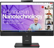 Lenovo ThinkVision T24-4v Monitor (64B6MAT1EU) - 23.8" FullHD (1920x1080), IPS, 16:9, 120Hz, 1500:1, 250cd/m2, 4ms, HDMI, DisplayPort, VGA, USB, Kamera, 3 év garancia, Fekete színben