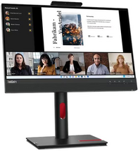 Lenovo ThinkCentre TIO-22 Gen5 (12N9GAT1EU) - 21.5" FullHD (1920x1080) Multi-touch, IPS, 16:9, 1000:1, 250cd/m2, 4ms, Kamera, Vesa, HDMI, DisplayPort, USB, 3 év garancia, Fekete színben