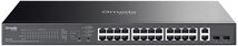 TP-LINK Switch 26x1000Mbps(24xPOE+) + 2xSFP Fémházas Easy Smart (ES228GP)