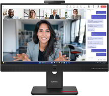 Lenovo ThinkVision T27QD-4v Monitor (64B8UAT1EU) - 27" QHD (2560x1440), IPS, Kamera, 16:9, 1500:1, 350cd/m2, 4ms, VESA, RJ45, HDMI, DisplayPort, 3 év garancia, Fekete színben