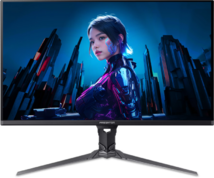 Acer Predator X32X5bmiiphuzx FreeSync Gamer Monitor (UM.JXXEE.501) - 32" 4K UHD (3840x2160) OLED, 16:9, 1000nits, 1.5M:1, Zero Frame, 0.03 ms GTG, 350nits, 2xHDMI, DisplayPort, USB, 2 év garancia, Fekete színben