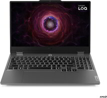 Lenovo LOQ 15AHP9 Gamer Notebook (83DX00GHHV) - 15.6" FullHD (1920x1080), AMD Ryzen 7-7445HS, 16GB RAM, 512GB SSD, nVidia GeForce RTX 4050 6GB, Magyar billentyűzet, Operációs rendszer nélkül, 3 év garancia, Szürke színben