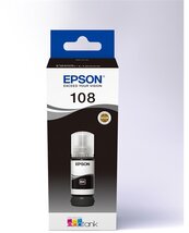 Epson 108 EcoTank Black (Fekete) eredeti nagytöltetű tintatartály - 70 ml (C13T09C14A)