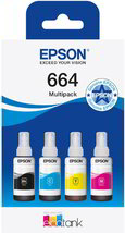 Epson 664 EcoTank 4-colour Multipack (4 szín) eredeti nagytöltetű tintatartály - 280 ml (C13T66464A)