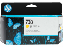 HP 738 Yellow (Sárga) eredeti DesignJet tintapatron (498N7A) - 130 ml