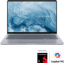 Asus ZenBook 14 Notebook (UX3480QA-U1022W) - 14.0" WUXGA OLED, Qualcomm Snapdragon X1-26-100, 16GB, 512GB, Magyar billentyűzet, Windows 11 Home, 3 év garancia, Kék színben