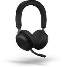 Jabra Evolve2 75 - USB-C MS Teams sztereó vezeték nélküli fejhallgató (27599-999-899) - 2.0, USB-C, mikrofon, Fekete színben