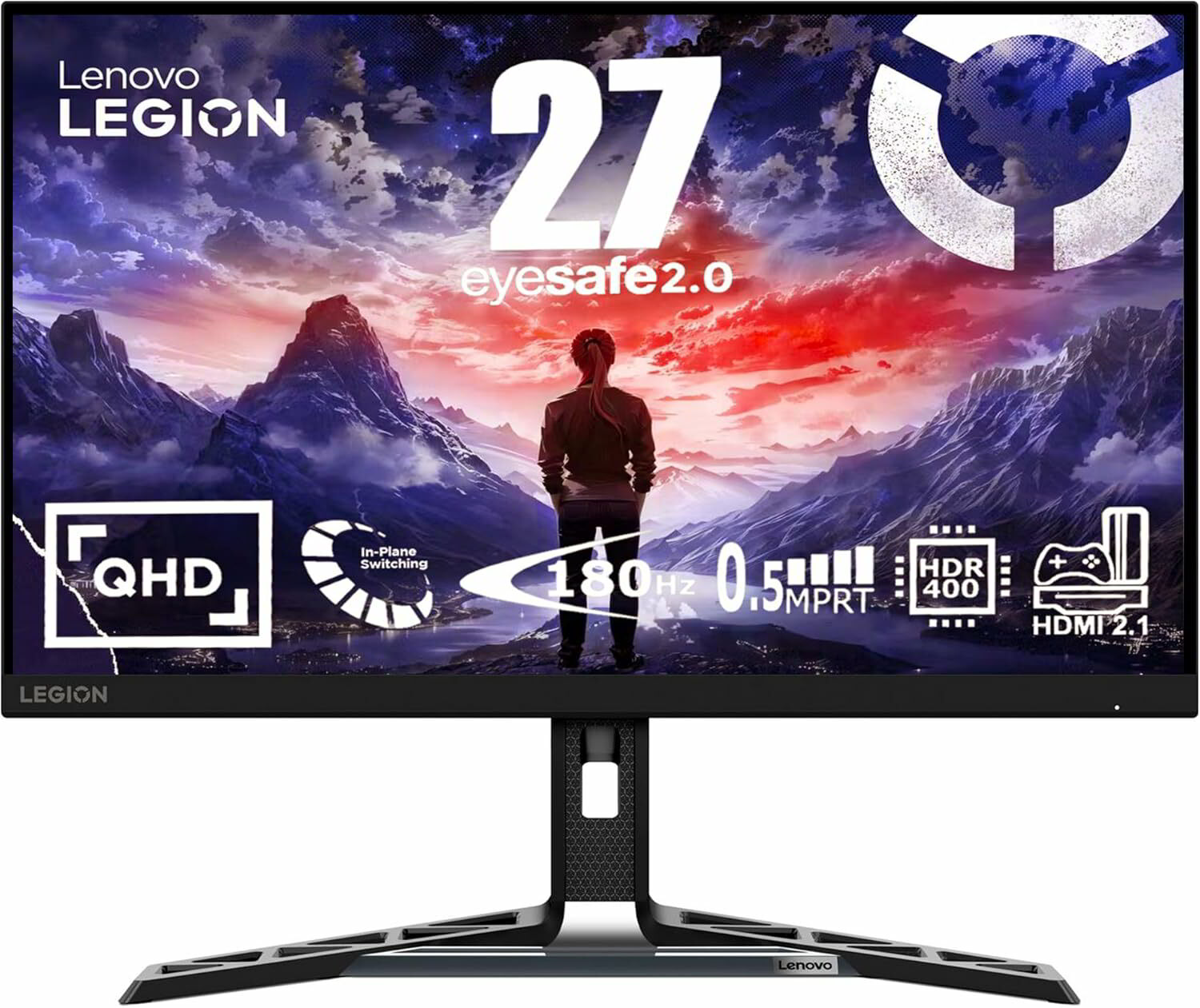 thumbnail image 2 of Lenovo Legion R27q-30 – 27\" QHD Gaming Monitor - 180Hz - 1ms Response - 67B4GAC1US - Computer Monitors 2 of 10