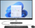 HP 27-cr0008nn All In One számítógép (AY7P7EA) - 27" FullHD, Kamera, Intel Core i3-N300, 8GB RAM, 512GB SSD, WiFi + Bluetooth, Windows 11 Home, 3 év garancia, Fekete színben