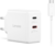 Lenovo Dual USB-C 65W GaN Charger (G0A6065WEU) hálózati töltő adapter, Fehér színben